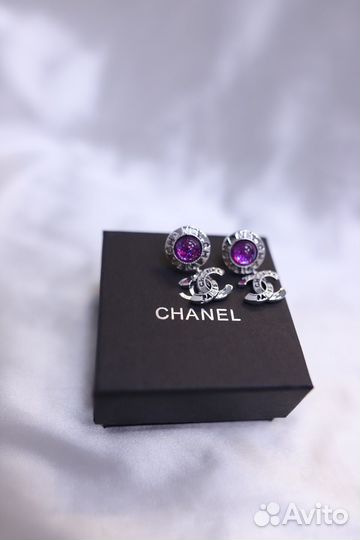 Серебряные серьги Chanel