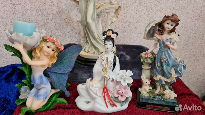 Статуэтки фарфор, полистоун