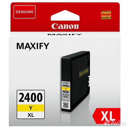 Картридж Canon PGI-2400XL Y желтый, № 2400 оригина