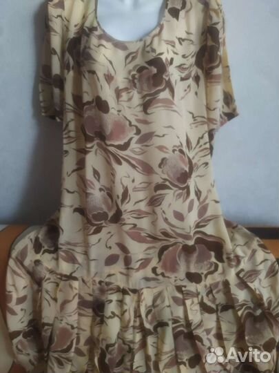 Платье натуральный шёлк, крепдешин