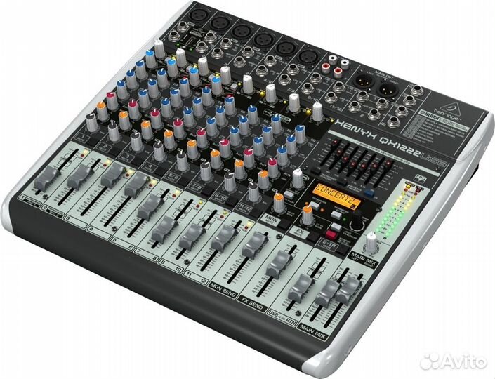 Behringer QX1222USB, микшер, 16 каналов, USB/аудио