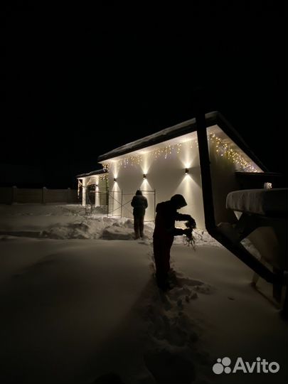 Световое украшение домов