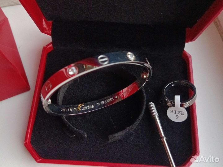 Браслет кольцо cartier