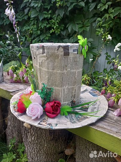 Шляпа цилиндр из папье-маше