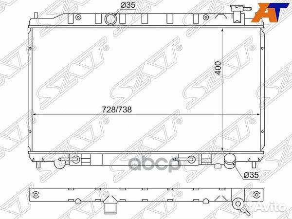 Радиатор Nissan Teana 03-08 NS0004-J31-V6 Sat
