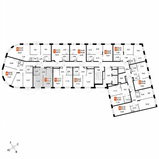 1-к. апартаменты, 35,3 м², 15/15 эт.