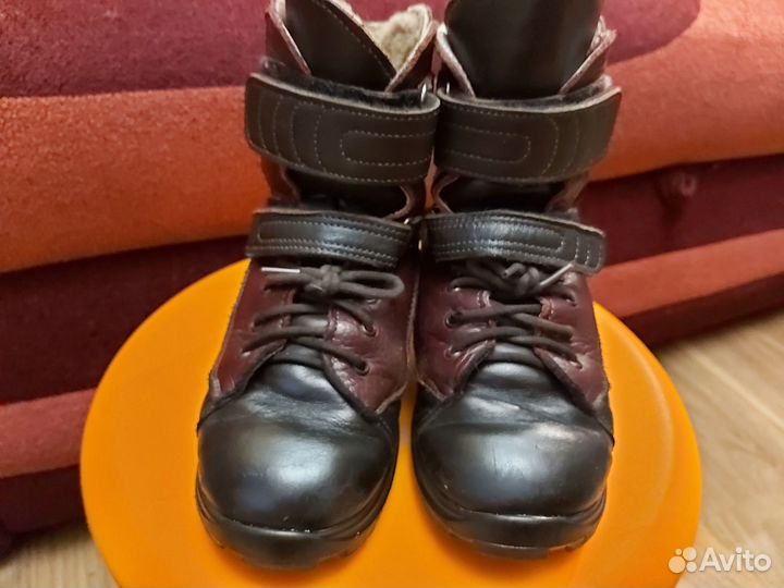 Зимние кожаные ортопедические ботинки 29 размер