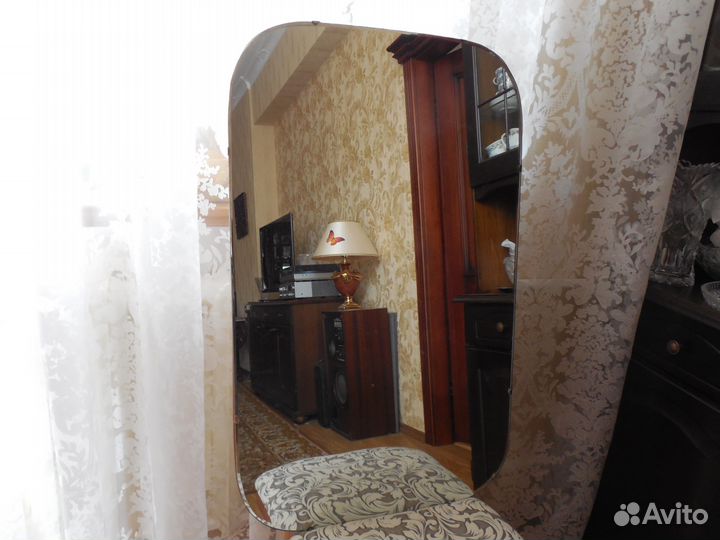 Зеркало винтаж, рама силумин, 70 е годы