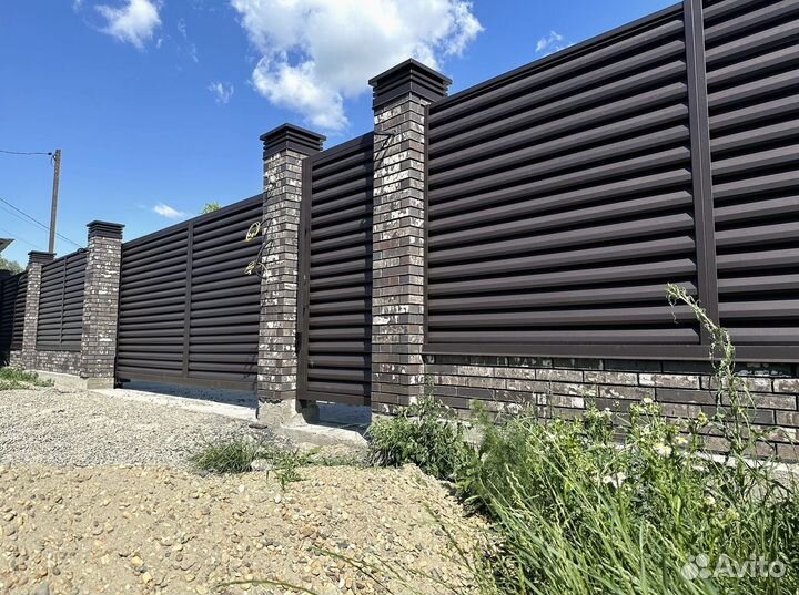 Забор жалюзи двусторонний