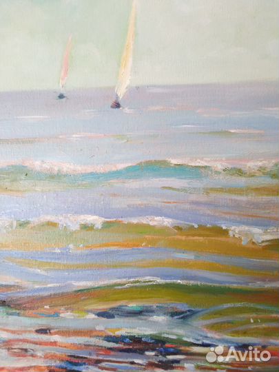Картина маслом на холсте морской пейзаж