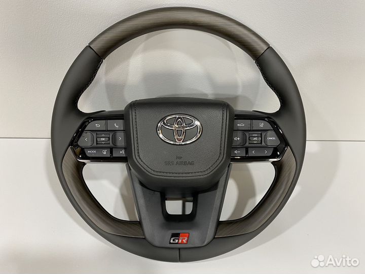 Руль с подогревом стиль TLC 300 дерево