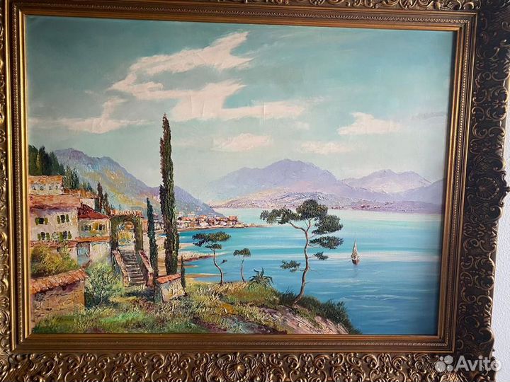 Старинная картина маслом