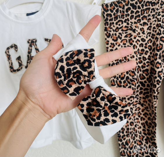 Костюм GAP на девочку леопард с повязкой на голову