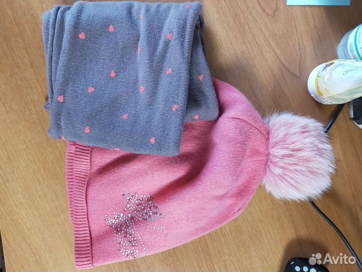 Комплект шапка и шарф на девочку