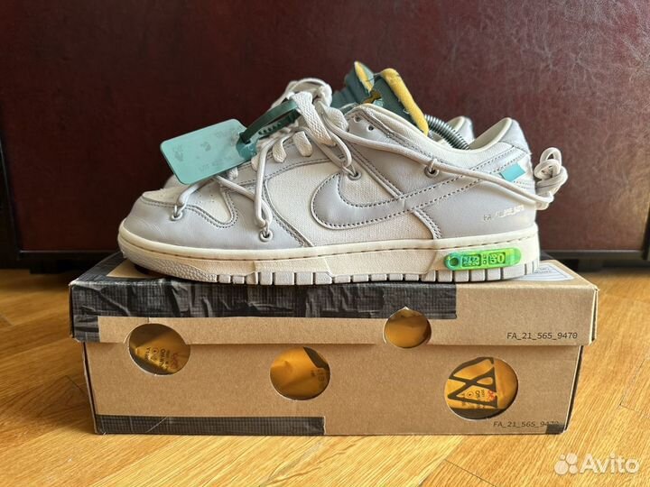 Nike x off white dunk low оригинал