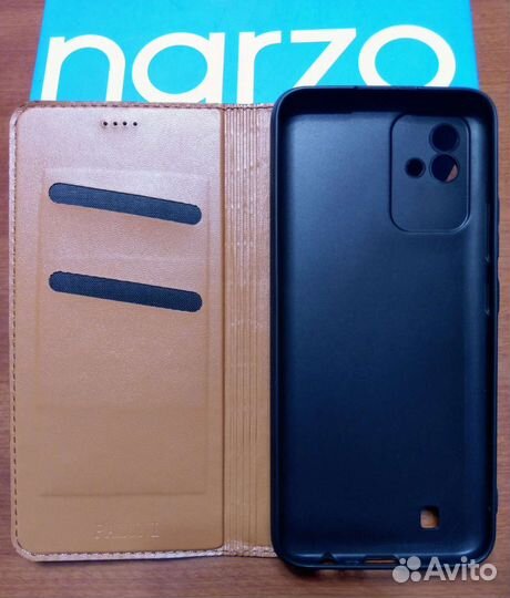 Чехол-книжка Realme Narzo 50i из натуральной кожи