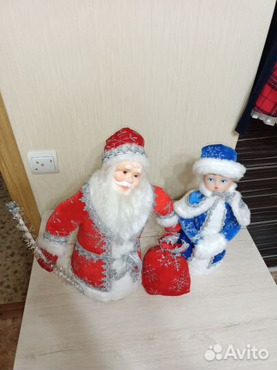 Дед мороз и снегурочка игрушки под елку