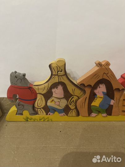 Сказки дерева 3 поросенка игра-пазл