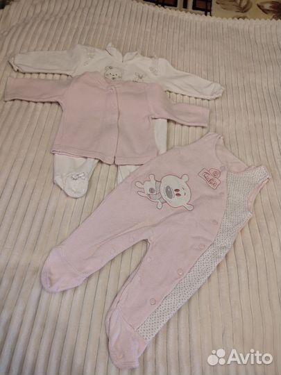 Детские вещи 0-6 мес