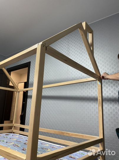 Детская кровать домик с матрасом