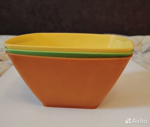 Пластиковые салатники. 80 мл. 3 шт