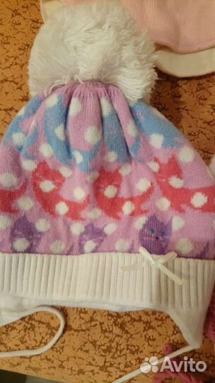 Тёплые шапочки для девочки