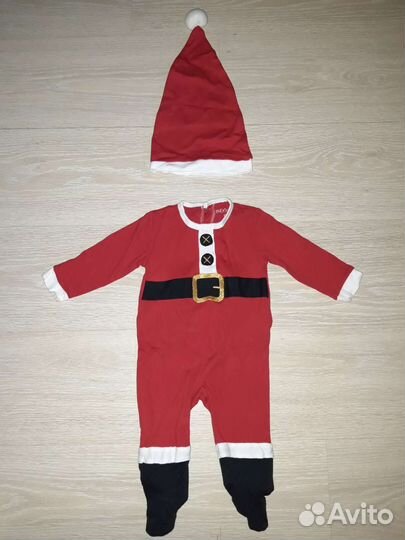 Новогодний костюм деда мороза 68 рост