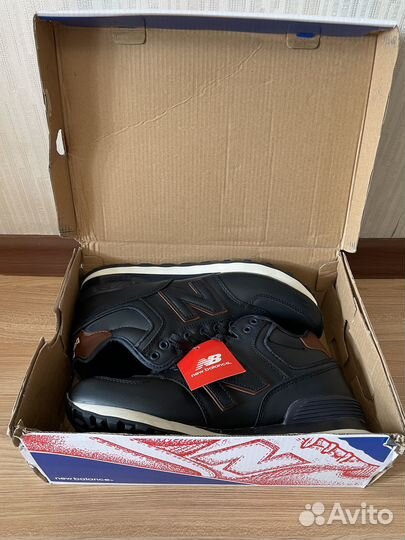 Кроссовки new balance 574 кожаные высокие