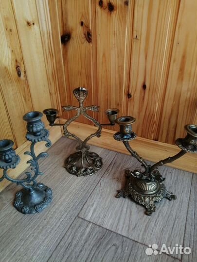 Подсвечники канделябры старинные