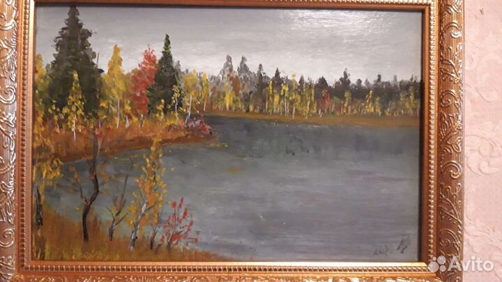 Картина маслом Поздняя осень