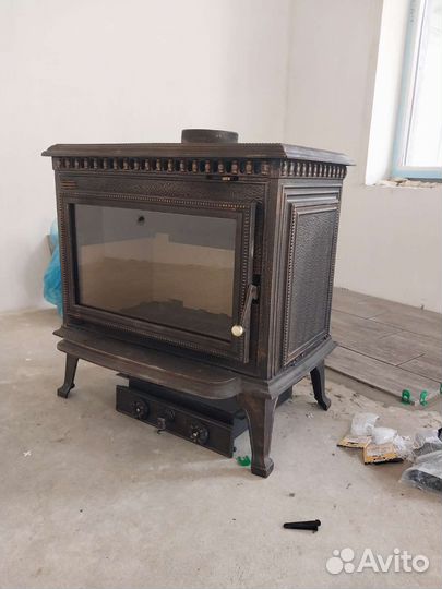 Печь камин дровяная