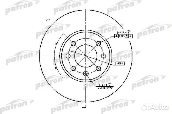 Диск тормозной передний R13 236*20*60 chevrolet la