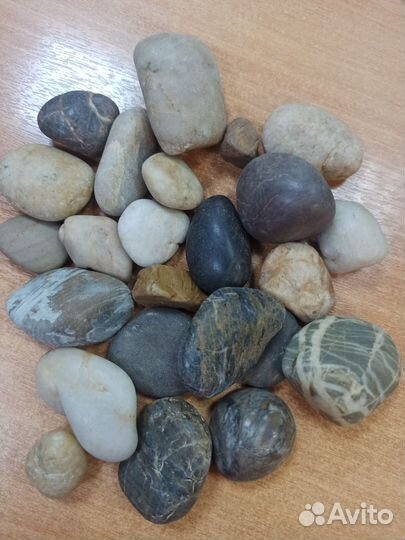 Камни декоративные черно-белые, 1 кг