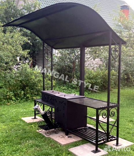 Мангал с крышей