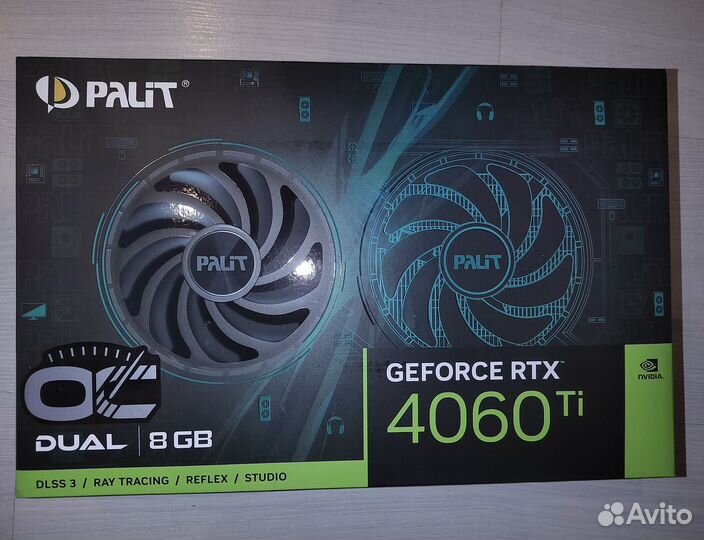 Видеокарта Palit GeForce RTX 4060 Ti Dual OC 8GB