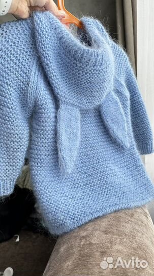 Кофта зайка вязаная детская