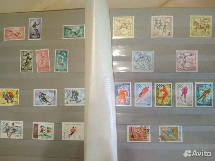 Альбом с марками СССР. Спорт, олимпиады. Космос