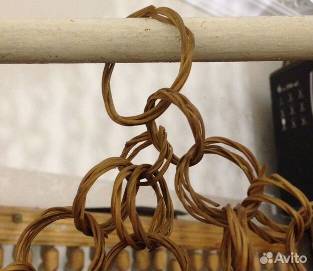 Штора из соломенных колец