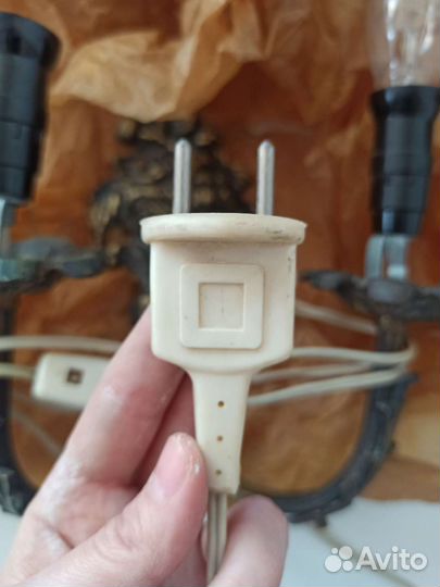 Бра подсвечник СССР двухрожковый, работающий, #2