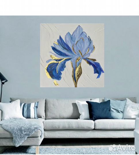 Картина, 50см на 50см, Ирис