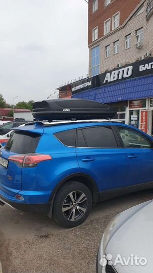 Багажник на крышу автобокс черный