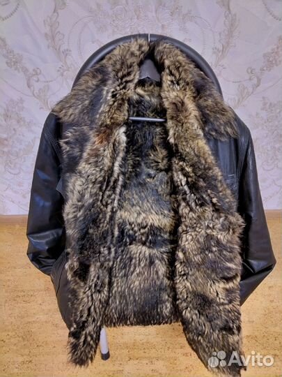 Кожаная куртка мужская зимняя