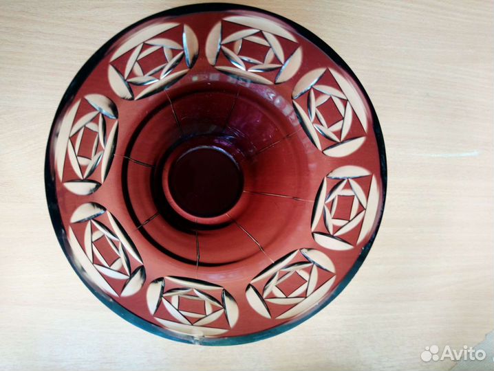 Ваза цветной хрусталь СССР