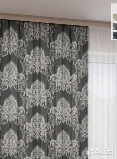 Портьеры Монако серый