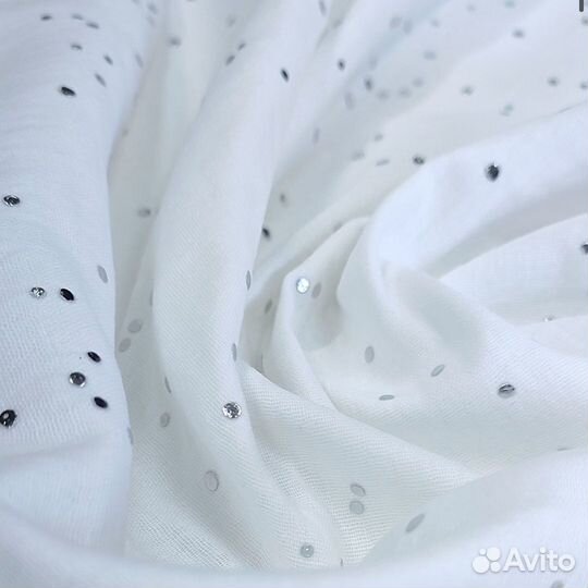 Муслин двухслойный жатый, с глиттером