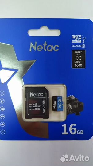 Карта памяти MicroSD 16GB Netac P500 Standard Clas
