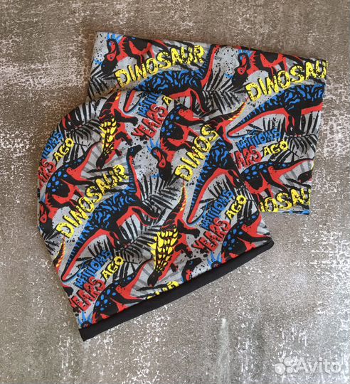 Шапка для мальчиков снуд демисезон