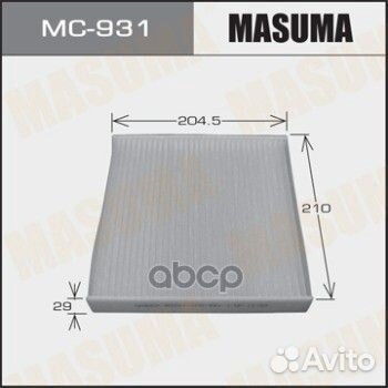 Фильтр салона Masuma MC931 MC931 Masuma