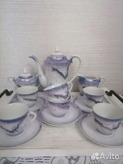 Сервиз кофейный дракон Япония