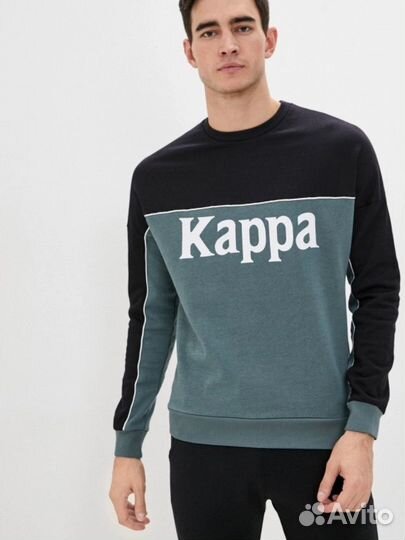 Свитшот kappa цвет бирюзовый